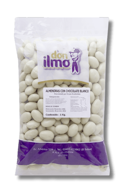 Almendras con chocolate blanco