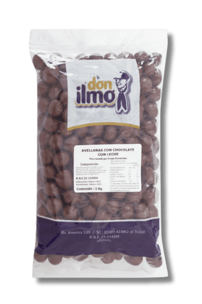 Avellanas con chocolate con leche