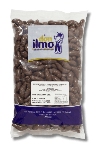 Bananitas cereal con chocolate con leche