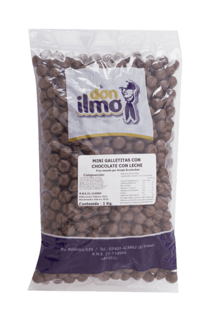 Mini galletitas con chocolate con leche